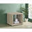Flint Distressed Pine Square Engineered Wood Side End Table
