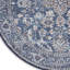 Polyester floral lavable à la machine / coton ivoire / bleu marine-101377908