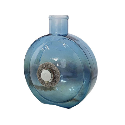 Lippencott Glass;Metal;Stone Table Vase