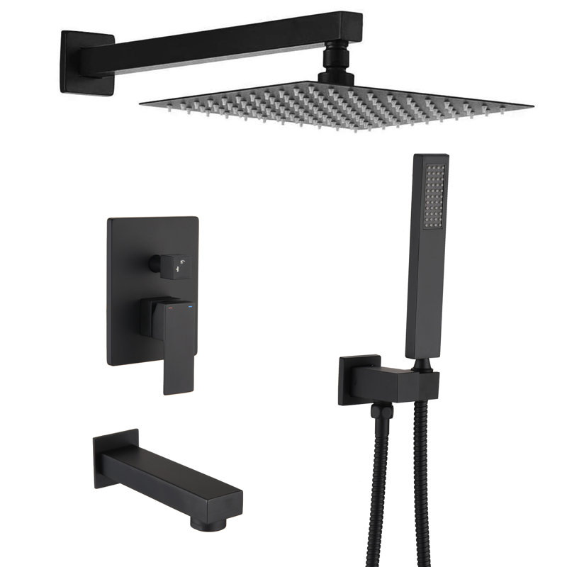 High Pressure 10-inch Complete Shower System with Rough-in Valve