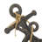 Metal Anchor Decorative Sculpture with Jute Rope Accents