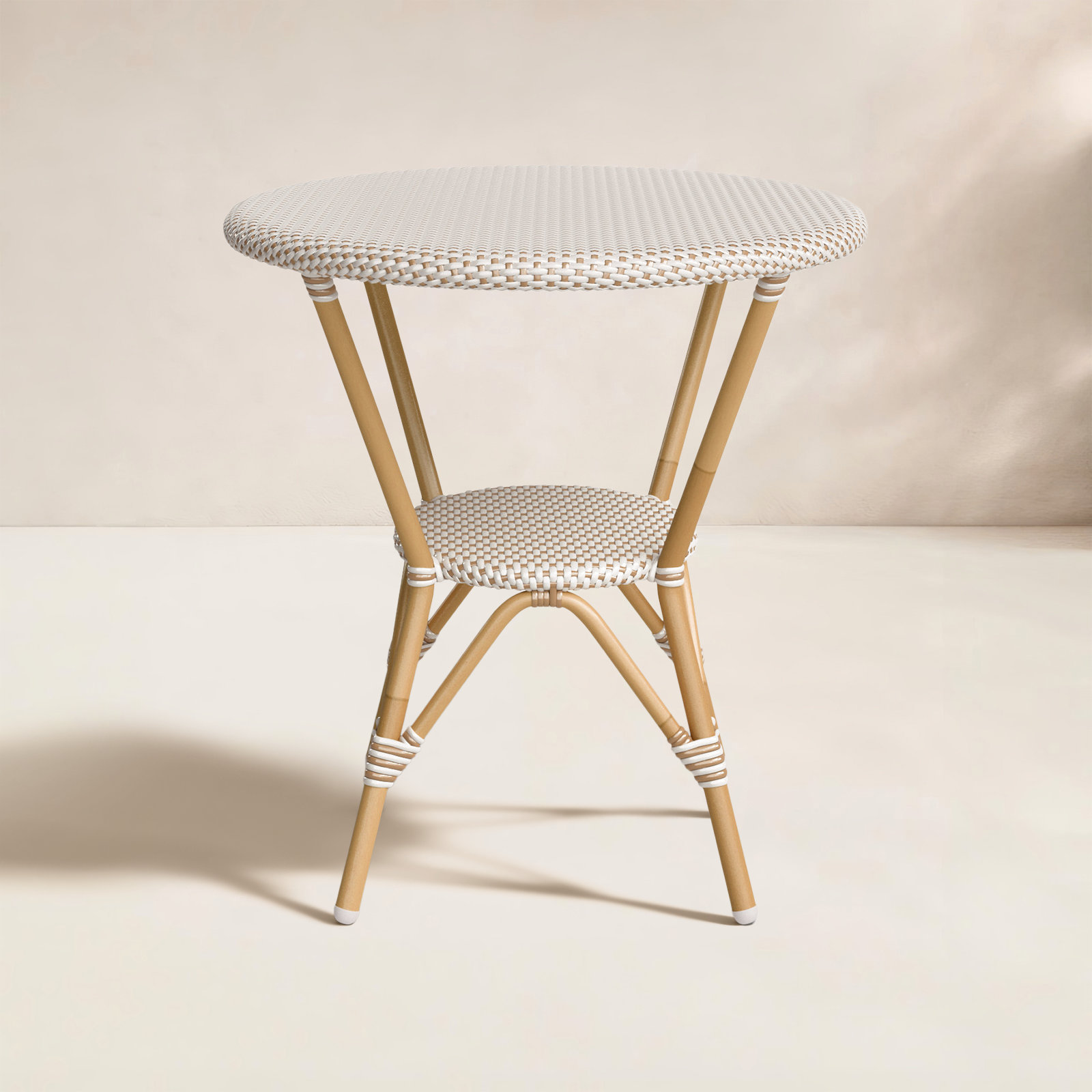 Ellie Bistro Table, Brown/White