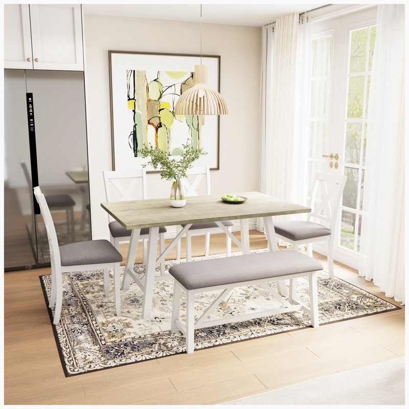 Ensemble repas pour 6 personnes Demitra, Blanc