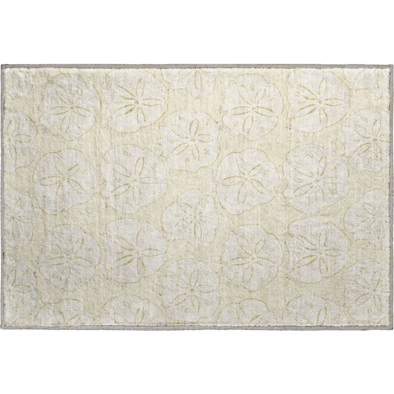 Premium Machine Washable Mayfield AMF189 Animal Print Rug, Sand, 1'8" x 2'6"