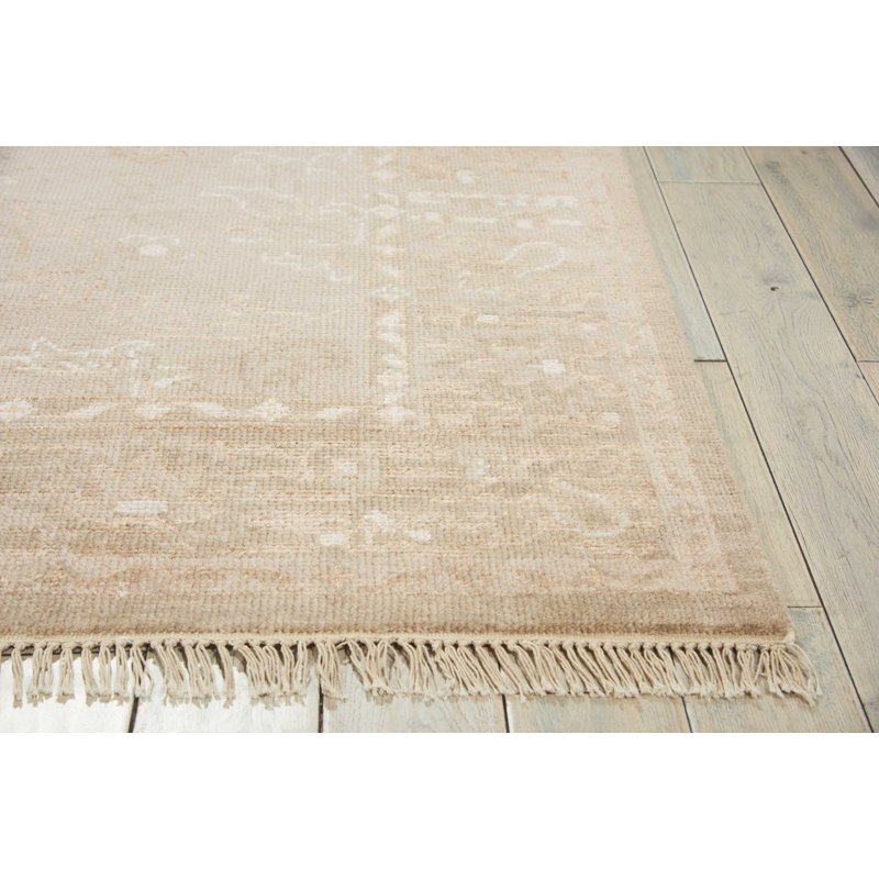 Elan Hand Knotted Silk Oriental Area Rug, Rectangle 7'9" x 9'9"