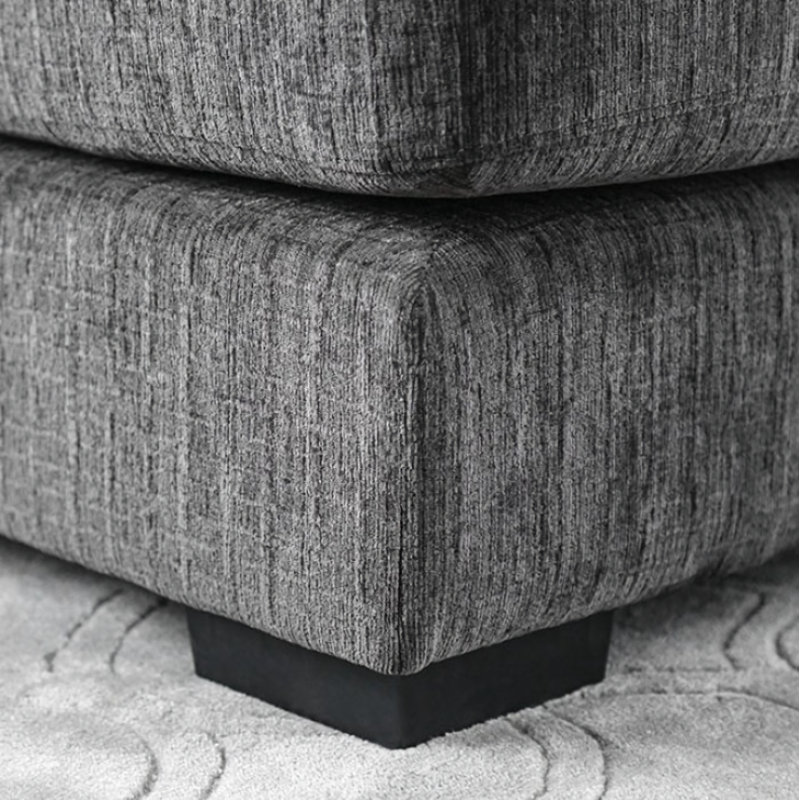 148.25" Wide Chenille Sofa & Chaise, Right Hand Facing