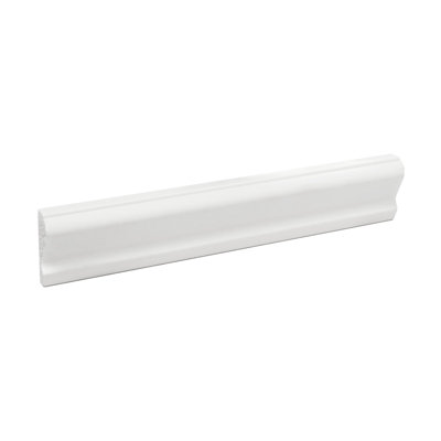 7/16 in x 1-1/8 in x 6 in Long Plain Recycled Polystyrene Panel Moulding Sample