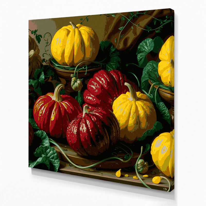 Art mural sur toile brun légumes Ulluco, H 32 po x l 32 po