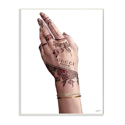 " Elegant Womans Hand Pose With Fashion Tattoo " by Ziwei Li