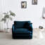 Fauteuil en chenille bleu pour se détendre