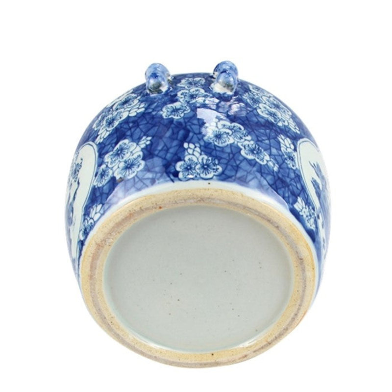 Chinoiserie Covered Jar With Foo Dog Lid