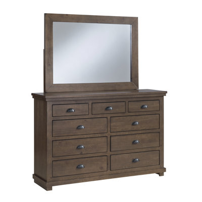 Willow 9 - Drawer 64"" W Double Dresser with Mirror -  Progressive Furniture Inc., B637-23/50