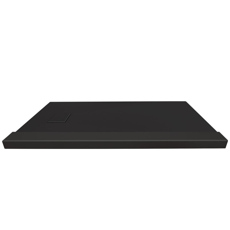 Transolid Trimslate 63-in x 36-in Tub Replacement Shower Base with Adjustable Single Threshold and End Drain, Black