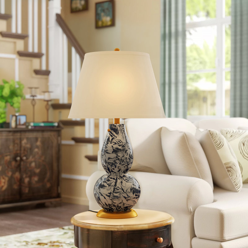 Lampe de table en verre