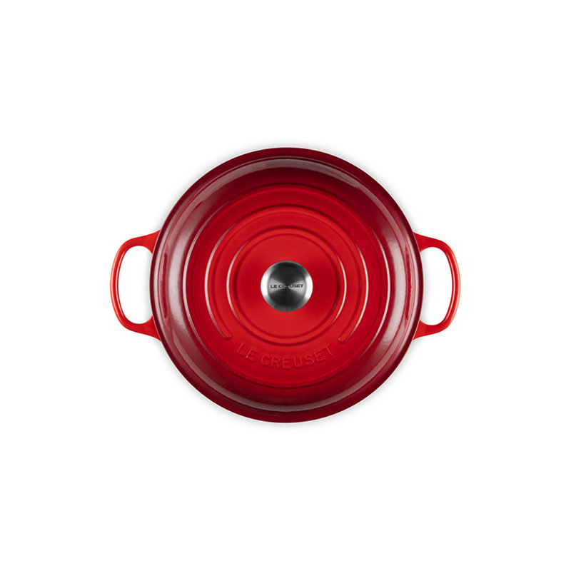 Le Creuset Signature Enameled Cast Iron Braiser with Lid, Cerise