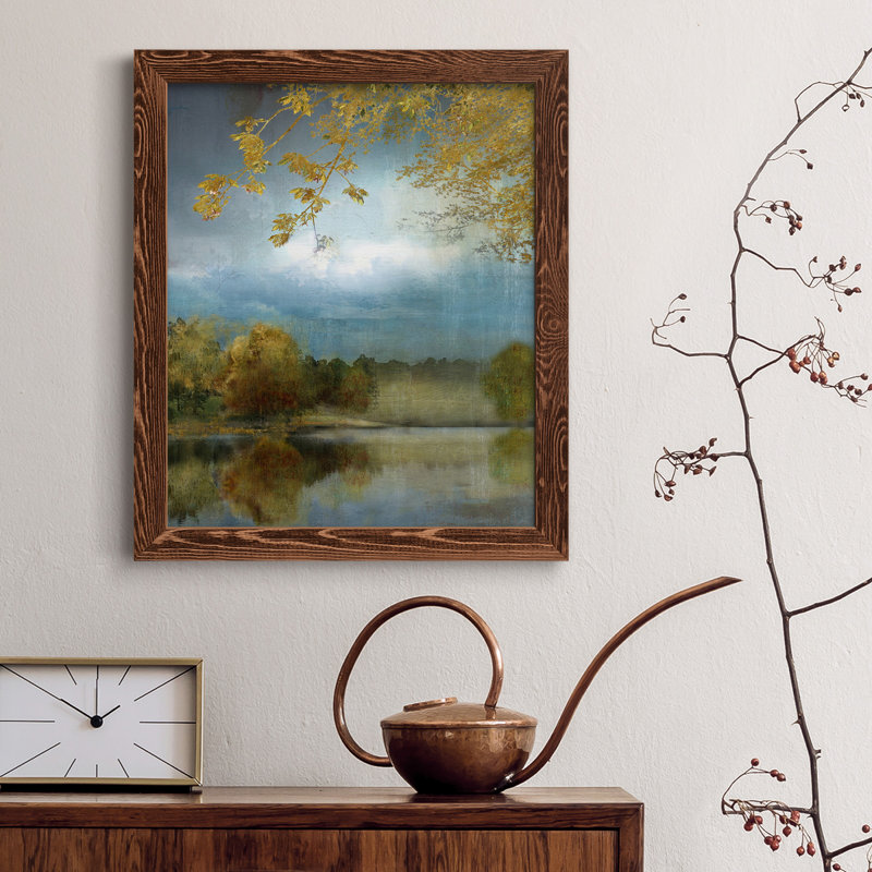 Golden Leaves - Peinture sur toile encadrée, H 44 po x l 31 po x P 1 po, Érable