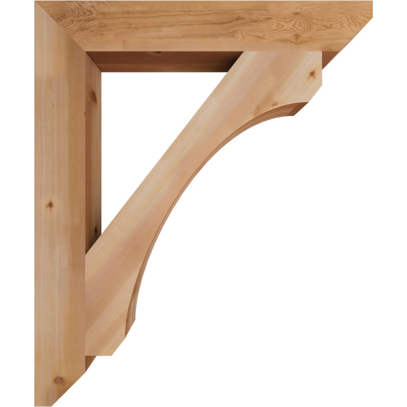 Support en bois / corbeau H 5,5 po x l 40 po BKTLEC06, Cèdre rouge, H 48 po x l 5,5 po x P 40 po
