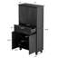Grande armoire d'appoint avec portes en bois 3D et tiroir