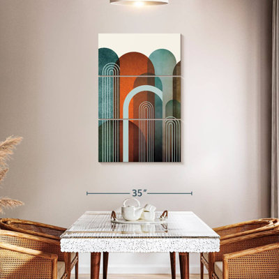 Avery Mid-Century Arches orange sarcelle I