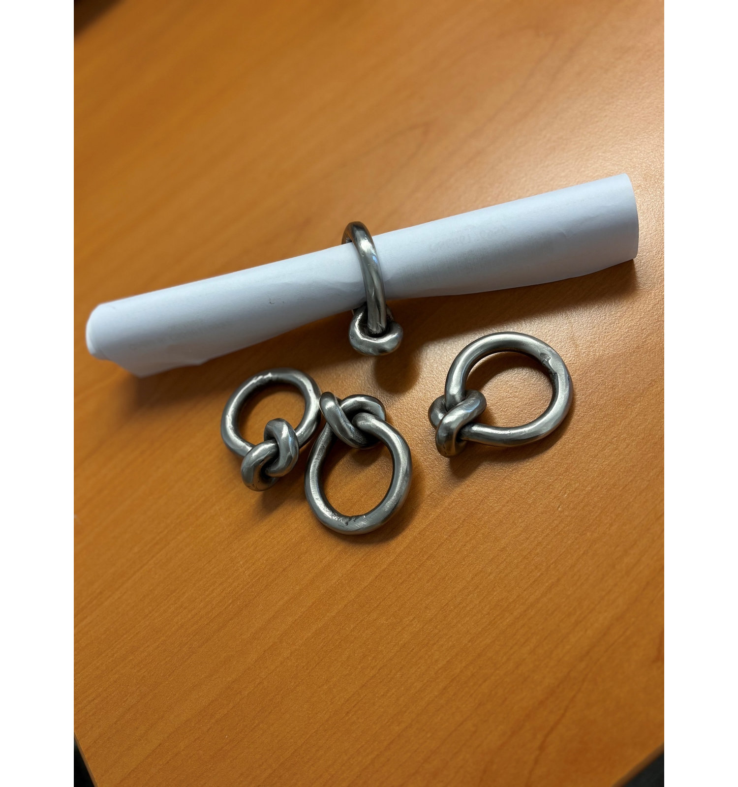 Steel Twisted Napkin Ring With Gift Box