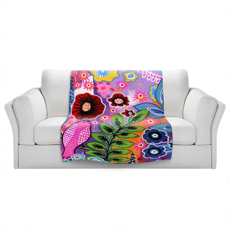 Hand Woven Throw Blanket, 68" W x 80" L