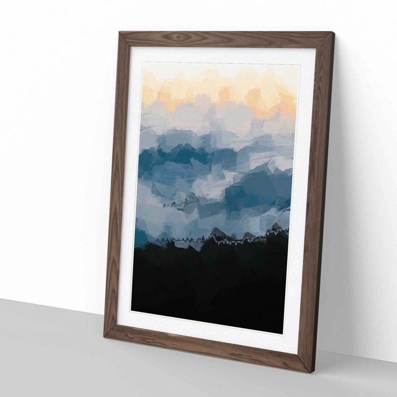 Sea of Fog over a Californian Forest in Abstract - Picture Frame Graphic Art Print, Walnut, 76cm H x 50cm W x 2cm D