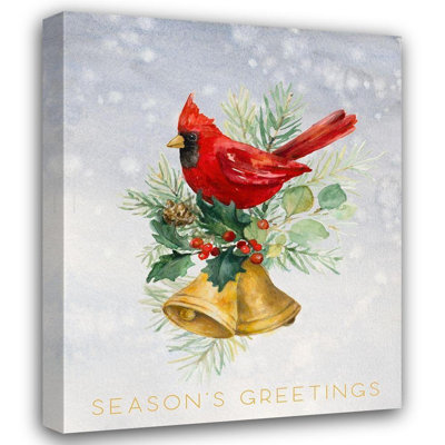 Lark Manor ™, art sur toile tendue par Loreth, Lanie, Northern Cardinal Seasons Greetings
