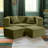 Shontae Boneless Zipline Convertible Compression Sleeper Loveseat, Ottomans & Pillows, Textured Microvelvet-800672014