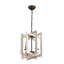 Lustre géométrique à 4 lumières avec accents en bois Albern-461391355