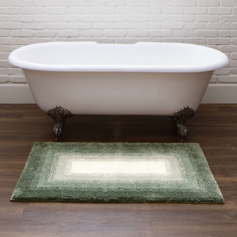 Tapis pour salle de bain Sparkman, L 17 po x L 24 po, Eucalyptus