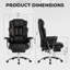 Chaise de bureau, chaise de bureau de direction pour personnes de grande taille avec repose-pieds, chaise d'ordinateur en cuir, chaise ergonomique inclinable Ã  dossier haut, grande chaise de bureau-580511811