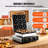 Electric Donut Maker, 2000W Commercial Doughnut Machine with Non-stick Surface, 9 Holes Double-Sided Heating Waffle Machine Makes 9 Doughnuts, Temperature 122-572℉