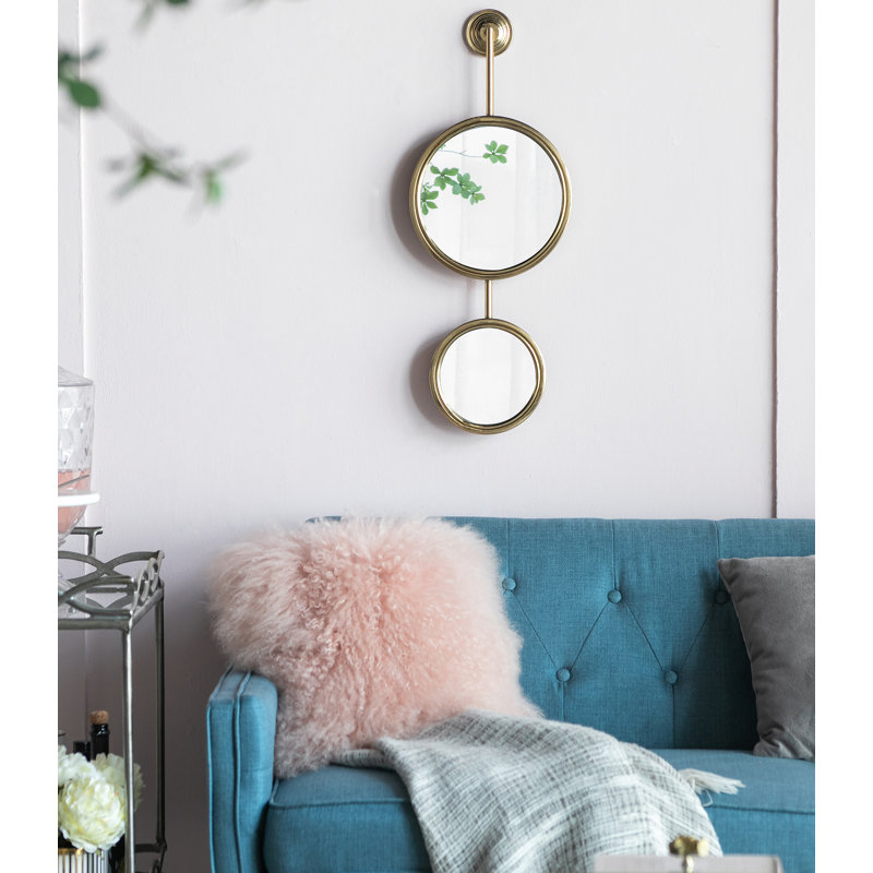 Iron Frame Vertical Round Mirror