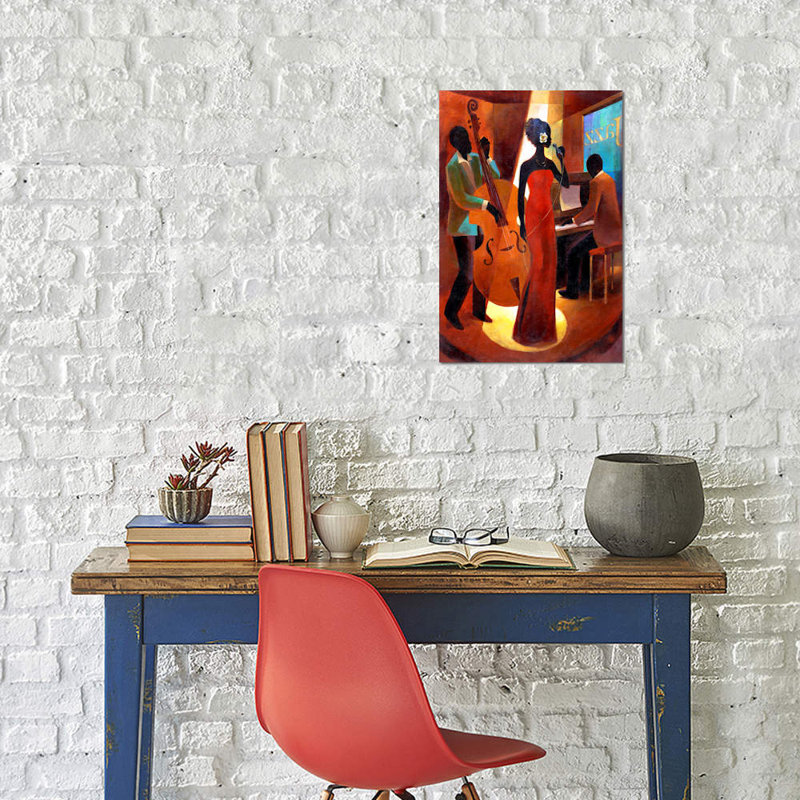 In A Sentimental Mood by Keith Mallett - Floater Frame Painting on Canvas, 66.04 cm H x 45.72 cm W x 1.91 cm D, No Frame