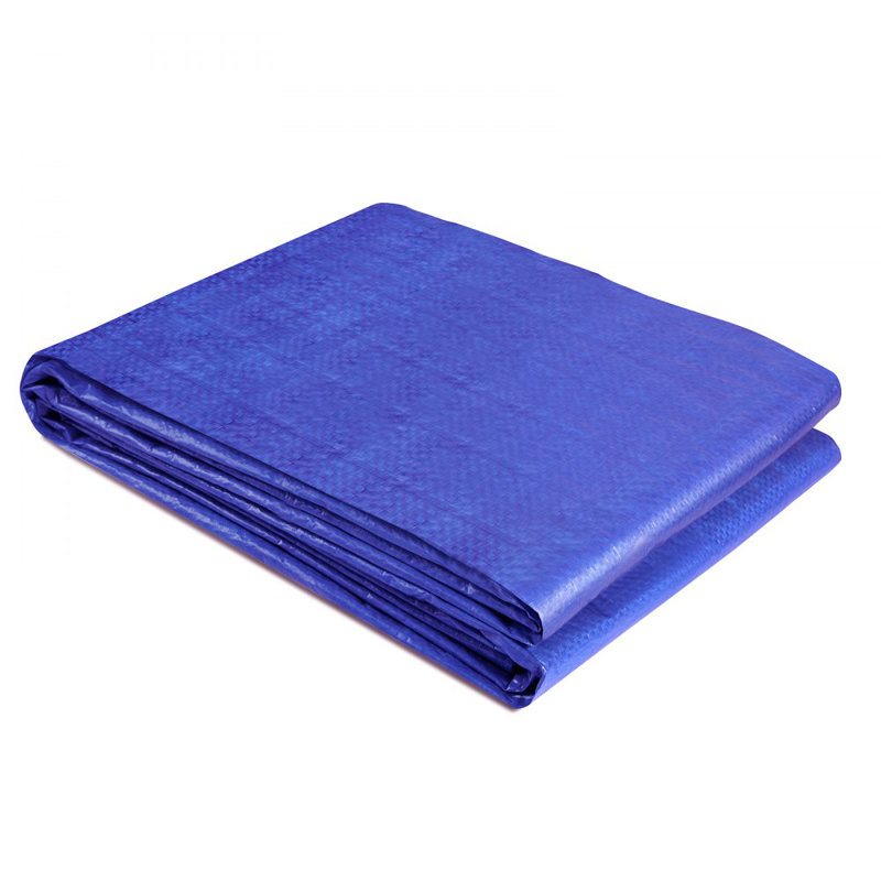 Tarp Waterproof, Plastic Poly Tarp Cover 10 Mil, Multi Purpose Tear UV, Blue, 0.3' H x 12' W x 10' D