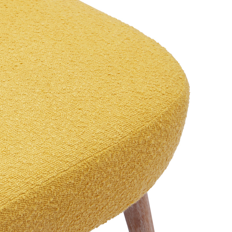 Fauteuil de chambre rembourré Breann, Mélange de polyester moutarde