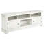 Meuble télé blanc vieilli de 70 po de largeur avec six compartiments pour organiser vos articles de divertissement et vos accessoires multimédias-1459879300