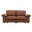 Canapé de rangement 78,74 po en similicuir brun, canapé 2 places avec compartiment caché pour petite causeuse moderne pour salon, appartement, chambre à coucher ou bureau-1359945013