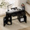 Table de manucure avec collecteur de poussière, bureau professionnel Nail Tech avec plateau en verre trempé, armoire de rangement et tiroir