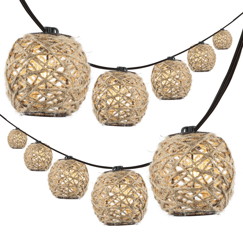 Bettelou 10-Light Indoor/Outdoor 10 ft. Rustic Coastal Incandescent C7 Globe String Lights