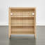 Buffet 32 po moderne avec portes en rotin et tablettes réglables-117793392