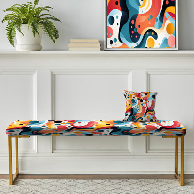 Banc rembourré or