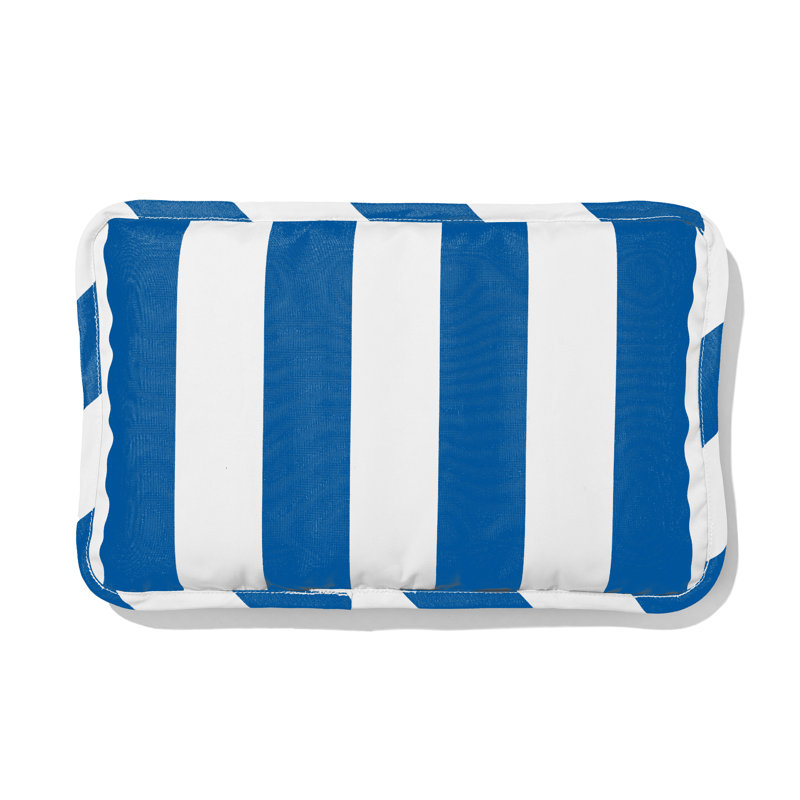 Inflatable Beach Pillow, Blue/White