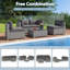 Ensemble de conversation pour canapé modulaire en rotin PE 5 pièces-401196976
