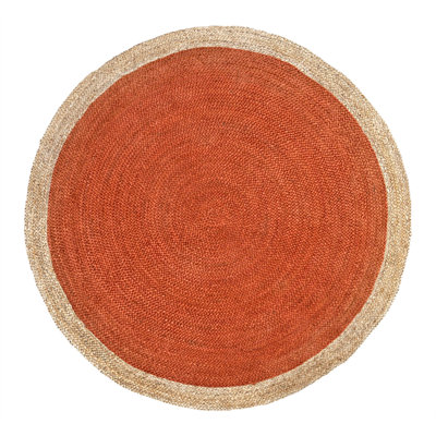 Round Waldoboro Hand Woven Indoor / Outdoor Area Rug
