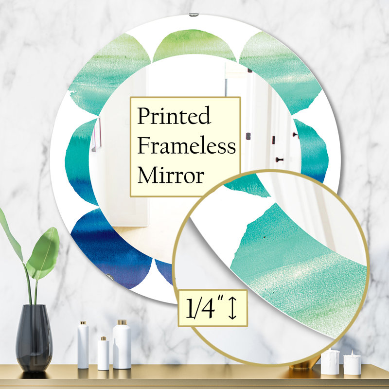 Miroir mural circulaire, H 31,5 po x l po