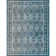Tapis bleu à motif géométrique 