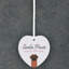 Santapaws Santa Paws Stop Here Cat Heart Shaped Ceramic Ornament