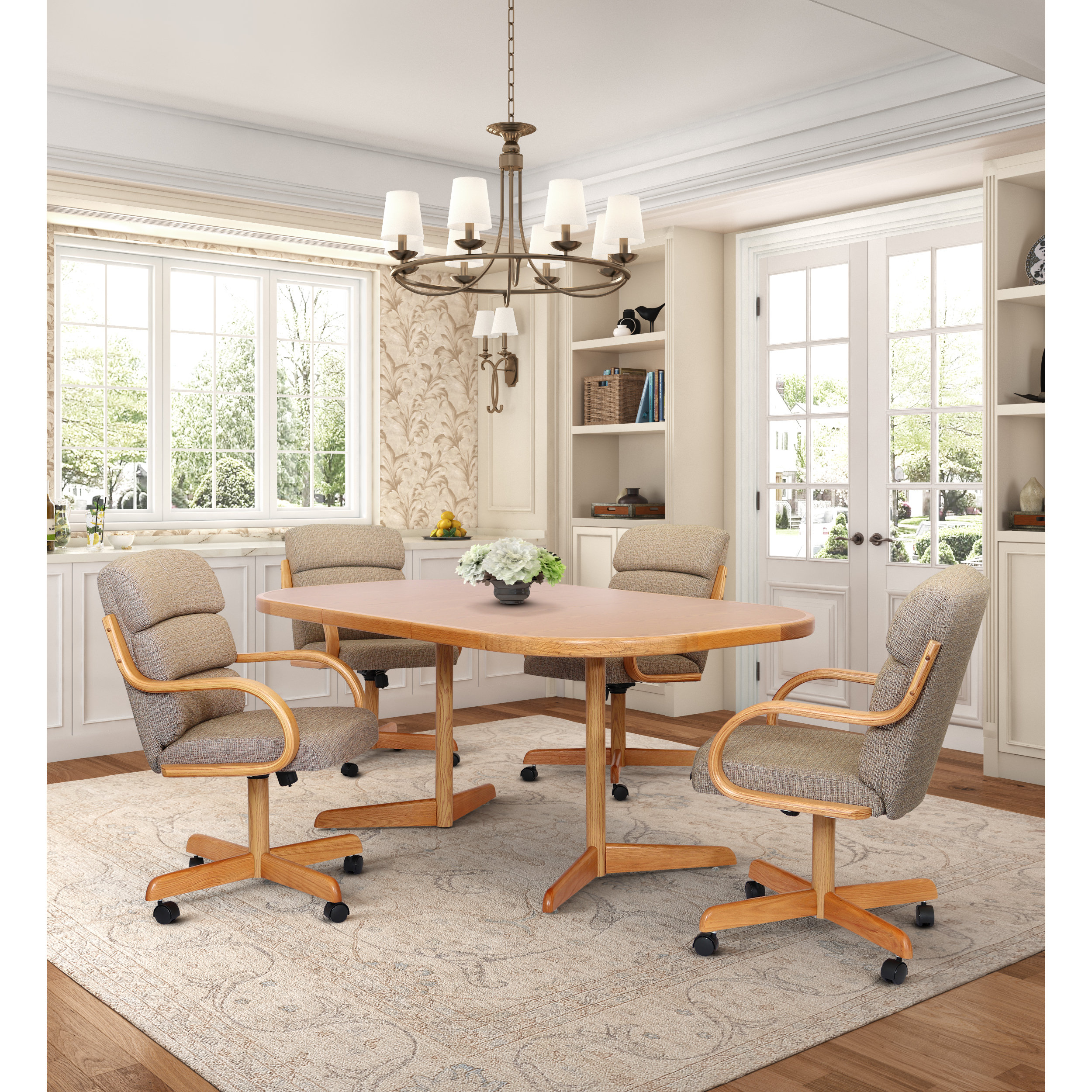 Oval Dining Baypoint Piece Dining Set Piece Double Pedestal Caster