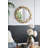35" Round Metal Wall Mirror With Golden Leaf Accents-1647660713-1647660715